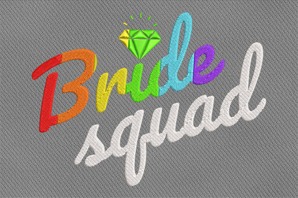 Bride Squad Embroidery Design