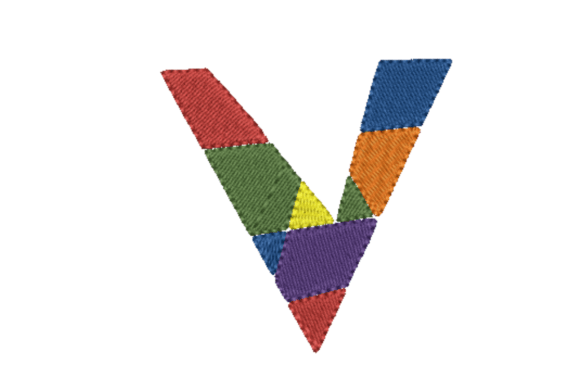 Diagonous V: A Bold Embroidery Design