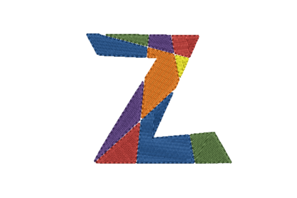 Diagonous Z: A Bold Embroidery Design