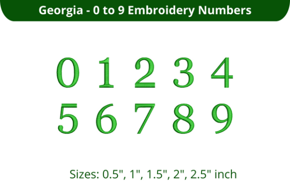 Georgia Font 0-9 Review