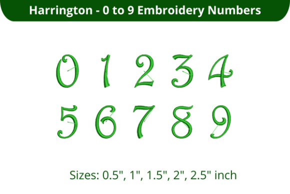 Harrington Font 0-9 Review