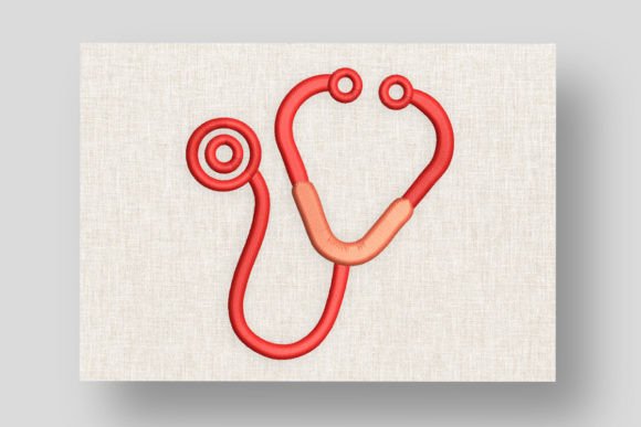 Stethoscope Embroidery Design